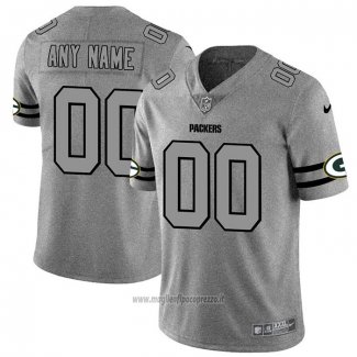 Maglia NFL Limited Green Bay Packers Personalizzate Team Logo Gridiron Grigio