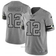 Maglia NFL Limited Green Bay Packers Rodgers Team Logo Gridiron Grigio