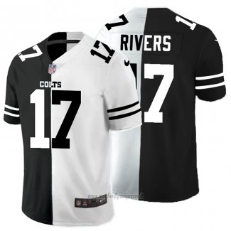 Maglia NFL Limited Indianapolis Colts Rivers Black White Split