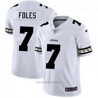 Maglia NFL Limited Jacksonville Jaguars Foles Team Logo Fashion Bianco