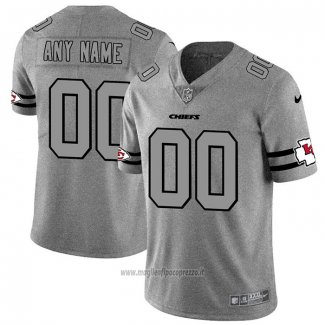 Maglia NFL Limited Kansas City Chiefs Personalizzate Team Logo Gridiron Grigio