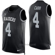 Maglia NFL Limited Las Vegas Raiders Senza Maniche 4 Carr Nero