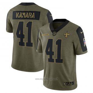 Maglia NFL Limited New Orleans Saints Alvin Kamara 2021 Salute To Service Verde