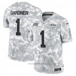 Maglia NFL Limited New York Jets Sauce Gardner 2024 Salute To Service Grigio