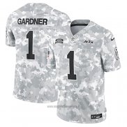 Maglia NFL Limited New York Jets Sauce Gardner 2024 Salute To Service Grigio