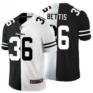 Maglia NFL Limited Pittsburgh Steelers Bettis Black White Split