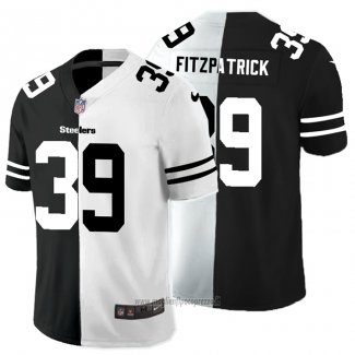 Maglia NFL Limited Pittsburgh Steelers Fitzpatrick Black White Split