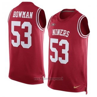 Maglia NFL Limited San Francisco 49ers Senza Maniche 53 Bowman Rosso