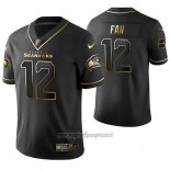 Maglia NFL Limited Seattle Seahawks Fan Golden Edition Nero