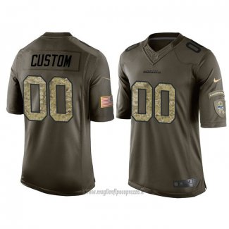 Maglia NFL Limited Seattle Seahawks Personalizzate Salute To Service Verde2