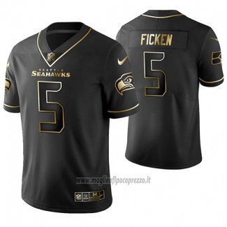 Maglia NFL Limited Seattle Seahawks Sam Ficken Golden Edition Nero