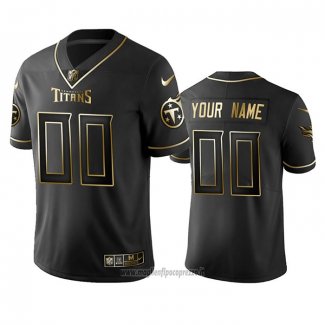 Maglia NFL Limited Tennessee Titans Personalizzate Golden Edition Nero
