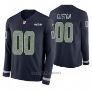 Maglia NFL Seattle Seahawks Personalizzate Blu Therma Manica Lunga