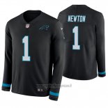 Maglia NFL Therma Manica Lunga Carolina Panthers Cam Newton Nero