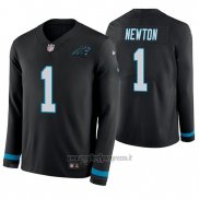 Maglia NFL Therma Manica Lunga Carolina Panthers Cam Newton Nero