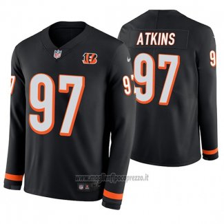Maglia NFL Therma Manica Lunga Cincinnati Bengals Geno Atkins Nero