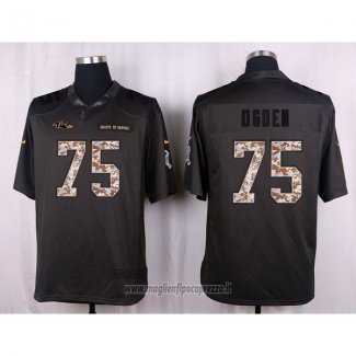 Maglia NFL Anthracite Baltimore Ravens Ogden Apagado Salute To Service 2016 Grigio
