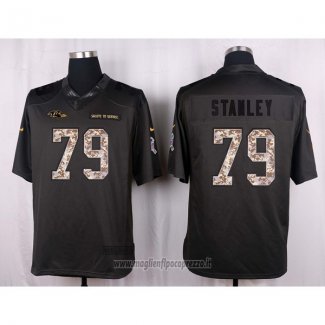 Maglia NFL Anthracite Baltimore Ravens Stanley Apagado Salute To Service 2016 Grigio