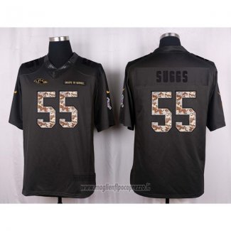 Maglia NFL Anthracite Baltimore Ravens Suggs Apagado Salute To Service 2016 Grigio