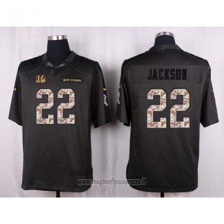 Maglia NFL Anthracite Cincinnati Bengals Jackson Apagado Salute To Service Grigio