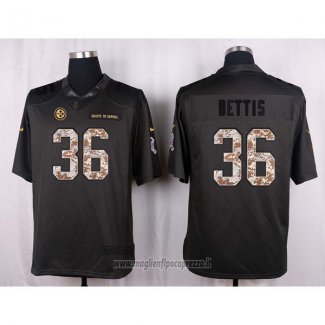 Maglia NFL Anthracite Pittsburgh Steelers Bettis 2016 Salute To Service