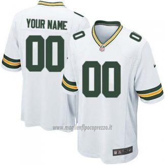 Maglia NFL Bambino Green Bay Packers Personalizzate Bianco