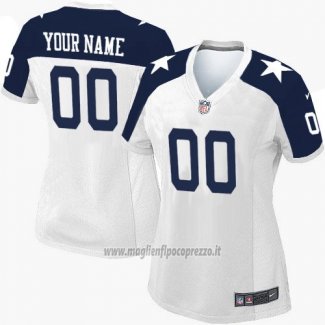 Maglia NFL Donna Dallas Cowboys Personalizzate Bianco Blu