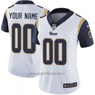 Maglia NFL Donna Los Angeles Rams Personalizzate Bianco