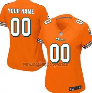 Maglia NFL Donna Miami Dolphins Personalizzate Arancione