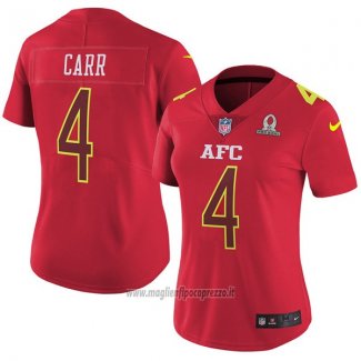 Maglia NFL Donna Pro Bowl AFC Carr 2017 Rosso