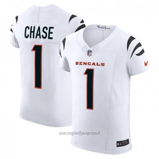 Maglia NFL Elite Cincinnati Bengals Ja Marr Chase Vapor F.U.S.E. Bianco