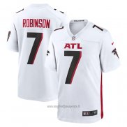 Maglia NFL Game Atlanta Falcons Bijan Robinson 2023 NFL Draft First Round Pick Bianco