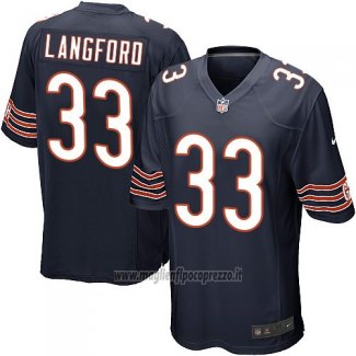 Maglia NFL Game Bambino Chicago Bears Langford Bianco Nero