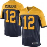 Maglia NFL Game Bambino Green Bay Packers Rodgers Nero Giallo2