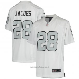 Maglia NFL Game Bambino Las Vegas Raiders Josh Jacobs Bianco Color Rush