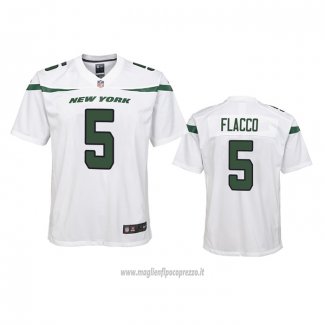 Maglia NFL Game Bambino New York Jets Joe Flacco Bianco