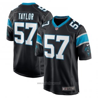 Maglia NFL Game Carolina Panthers Adarius Taylor Nero