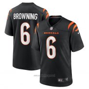 Maglia NFL Game Cincinnati Bengals Jake Browning Nero