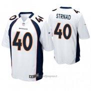 Maglia NFL Game Denver Broncos 40 Justin Strnad Bianco