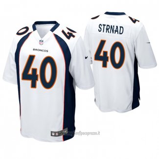 Maglia NFL Game Denver Broncos 40 Justin Strnad Bianco