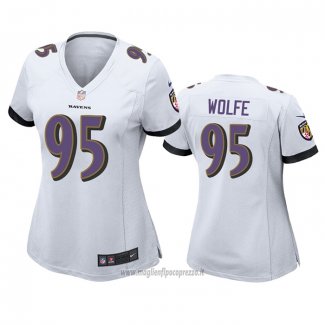 Maglia NFL Game Donna Baltimore Ravens Derek Wolfe Bianco