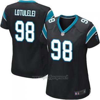 Maglia NFL Game Donna Carolina Panthers Lotulelei Nero