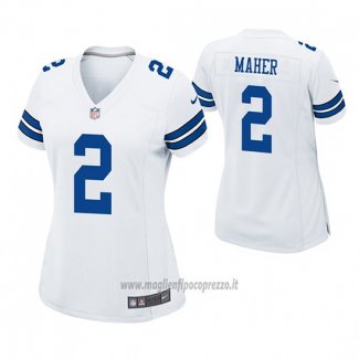 Maglia NFL Game Donna Dallas Cowboys Brett Maher Bianco