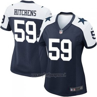Maglia NFL Game Donna Dallas Cowboys Hitchens Blu Bianco