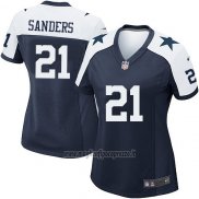 Maglia NFL Game Donna Dallas Cowboys Sanders Blu Bianco