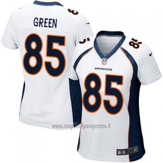 Maglia NFL Game Donna Denver Broncos Green Bianco