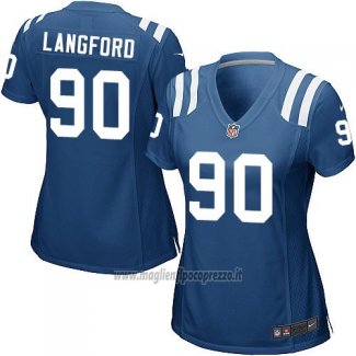 Maglia NFL Game Donna Indianapolis Colts Langford Blu
