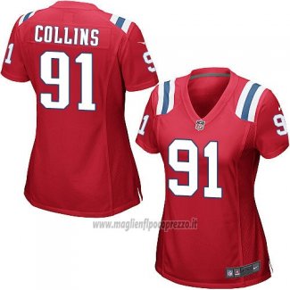 Maglia NFL Game Donna New England Patriots Collins Rosso