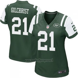 Maglia NFL Game Donna New York Jets Gilchrist Verde