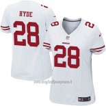 Maglia NFL Game Donna San Francisco 49ers Hyde Bianco